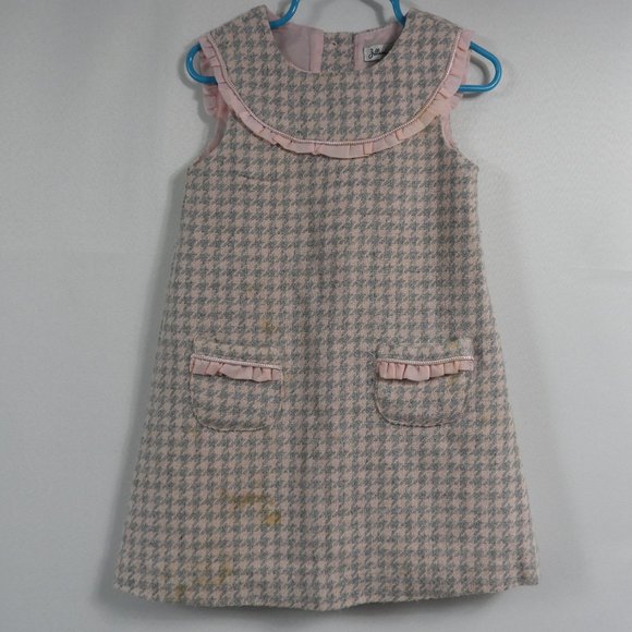 C740 Jillian's Closet Gray and Pink Houndstooth Coat and Dress - Picture 10 of 14